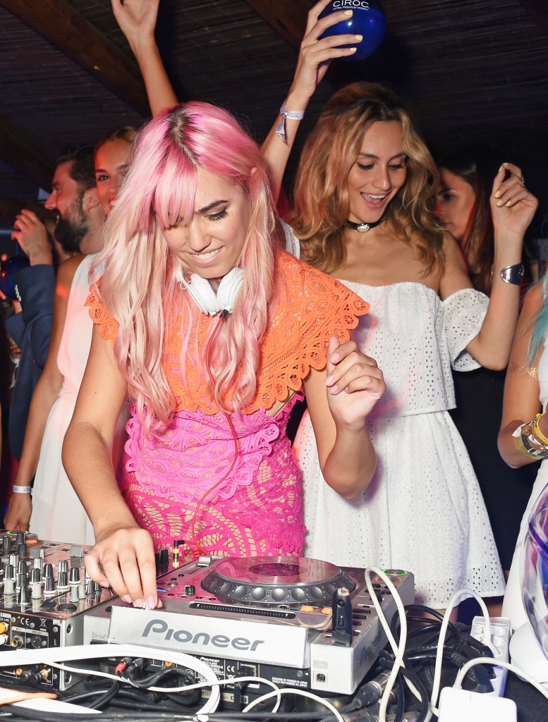 IBIZA, SPAIN - JULY 18: Amber Le Bon (L) and Lima Che attend the CIROC On Arrival party in Ibiza hotspot Destino as model and DJ Amber Le Bon celebrated her arrival moment as she took to the decks for the first time on July 18, 2016 in Ibiza, Spain. Pic Credit: Dave Benett